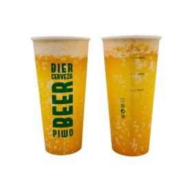 Kubek papierowy z nadrukiem BEER bez opłaty SUP 500ml  50 szt.