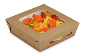 Pudełko papierowe z okienkiem Snacking Box 140x140x43 mm SBH1414K40 50 szt.