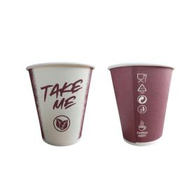 Kubek Papierowy TAKE ME 250ml 100% Papier BEZ OPŁATY SUP 0% Plastik 50szt 